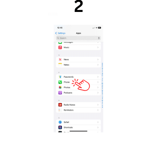 How to See Blocked Numbers on iPhone   tap on "Phone".