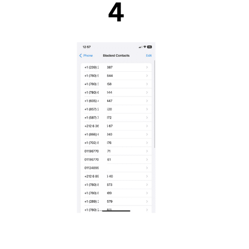 How to See Blocked Numbers on iPhone Tap on "Blocked Contacts"