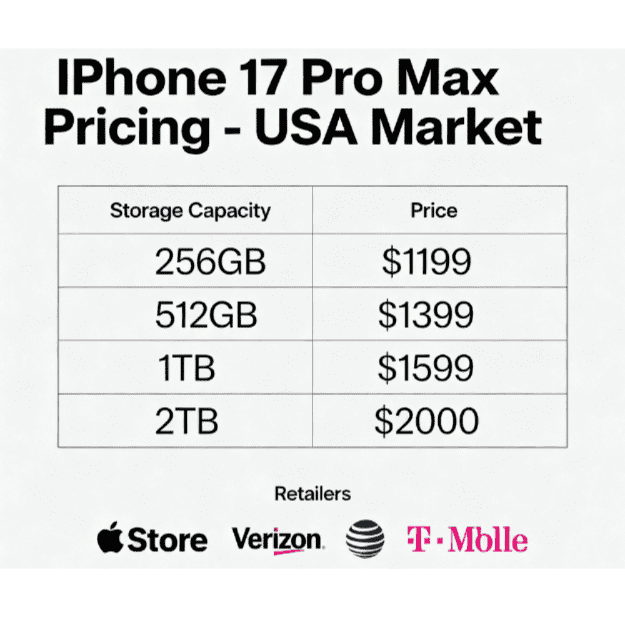iPhone 17 Pro Max Price