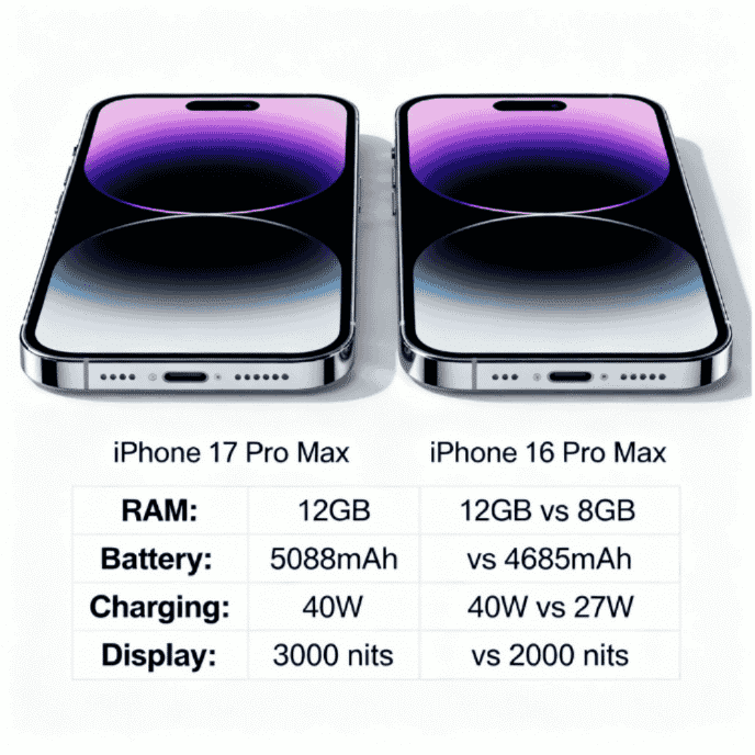 iPhone 17 Pro Max vs iPhone 16 Pro Max