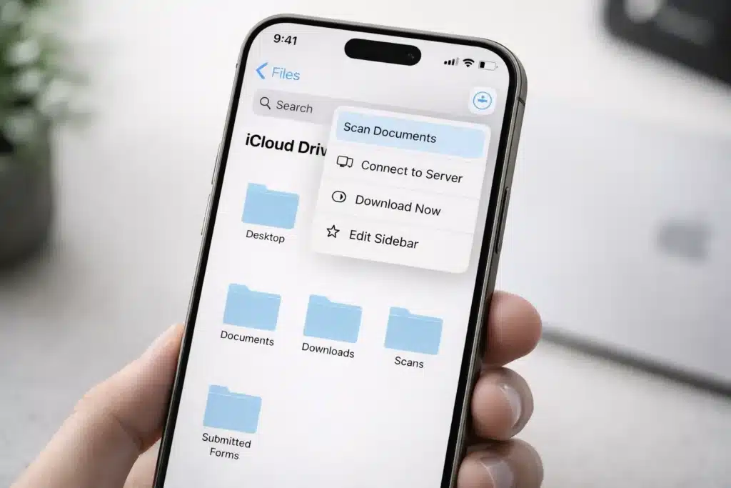 how to scan a document on iphone